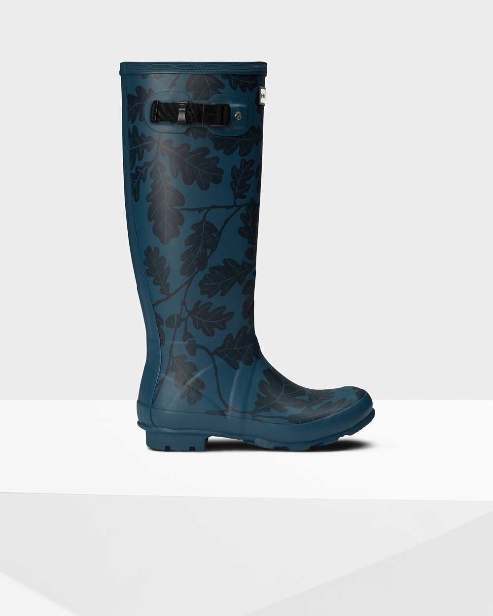 Hunter National Trust Print Norris Field Women's Rain Boots NZ-73880E Blue